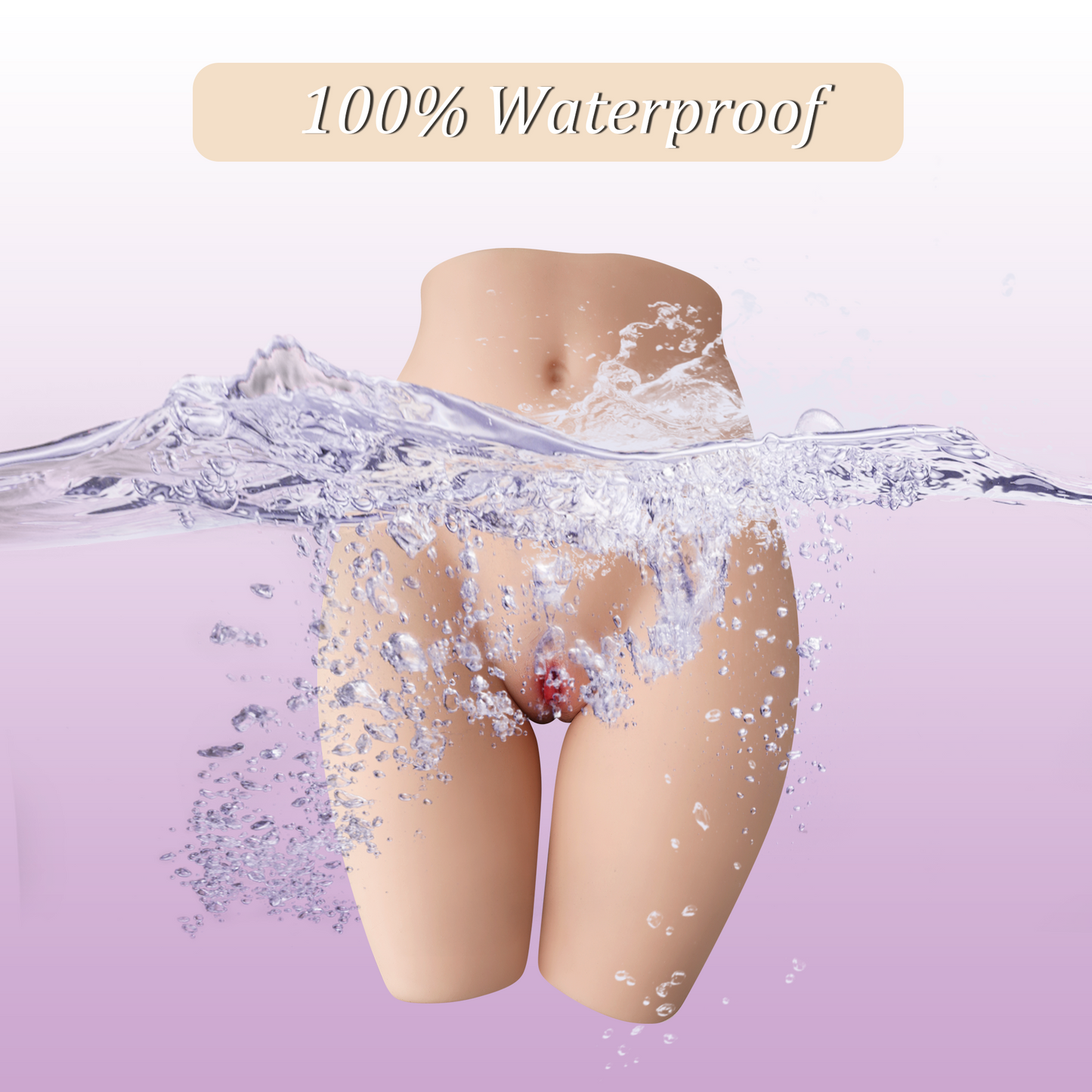 Premium realistic adult torso masturbator made of medical-grade TPE/silicone, featuring anatomically accurate breasts, textured intimate zones, and ergonomic contours.