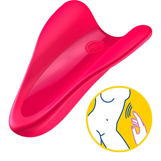 SATISFYER - KORKEALLE LÄHTÖÖN LIITTYVÄ SORMIVIBRAATORI FUKSIAN VÄRI