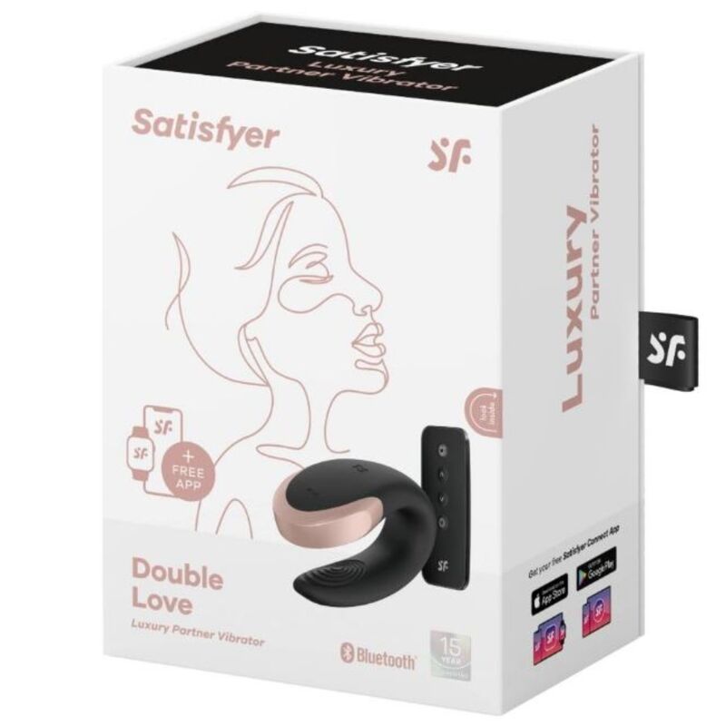 SATISFYER - DOUBLE LOVE LUXURY PARTNER -VIBRAATTORI MUSTA