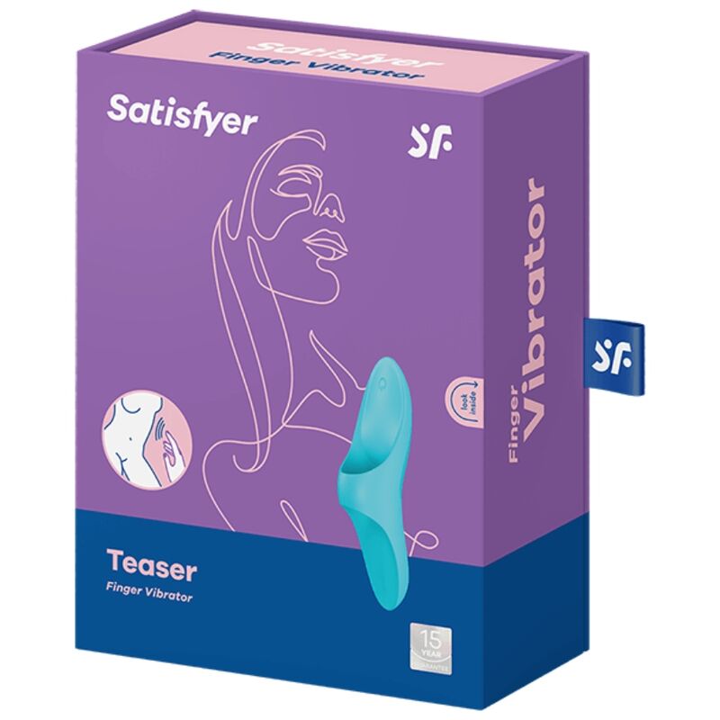 SATISFYER - KIUSUTTELEVA SORMIVIBRAATORI SININEN VALO