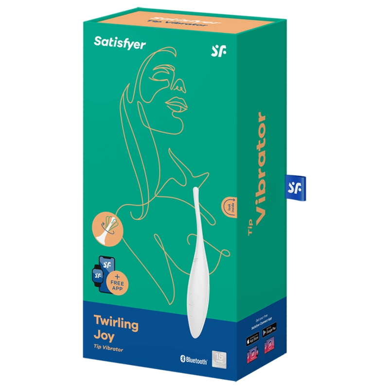 SATISFYER - TWIRLING JOY KLITORIKÄRJELLÄ VARUSTETTU VIBRAATORI VALKOINEN