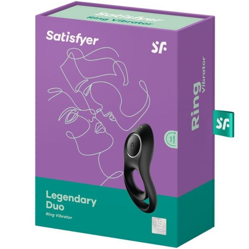 SATISFYER - LEGENDAARINEN KAKSINKERTAINEN VIBRAATORI MUSTA