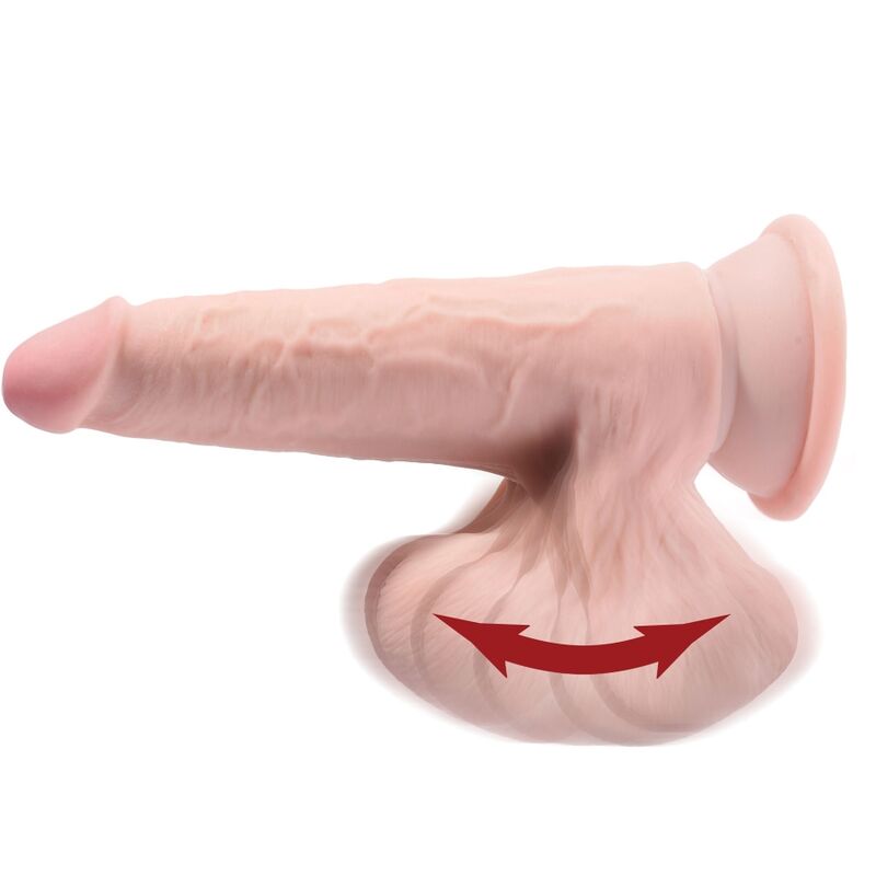 KING COCK - PLUS 3D-DILDO KEINUVA PALLONEN 15,2 CM VAALEA IHOLLA
