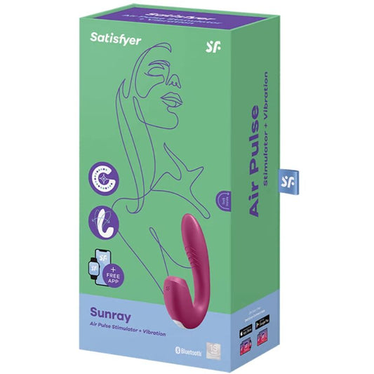 SATISFYER - AURINKOSTIMULAATTORI JA VIBRAATORI-SOVELLUS PUNAINEN