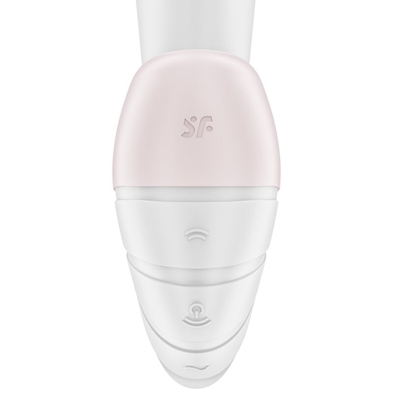 SATISFYER - SUPERNOVA ILMASYKSISTIMULAATTORI JA VÄRINÄSTIMULAATTORI, VALKOINEN