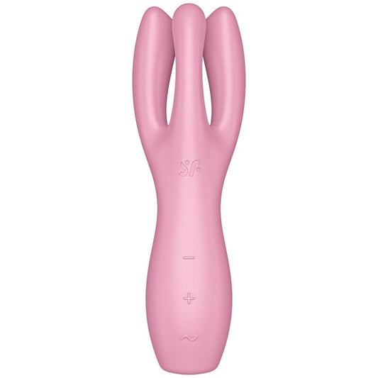 SATISFYER - KOLMEN KIMPUN VIBRAATORI 3 KPL, VAALEANPUNAINEN