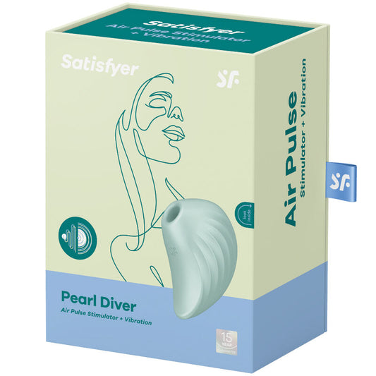SATISFYER - PEARL DIVER -SIRKUSTIMULAATORI JA VIBRAATORI VIHREÄ