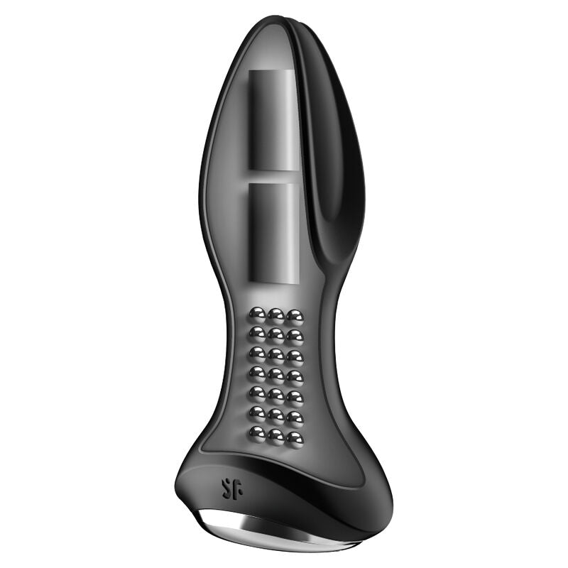 SATISFYER - ROTATOR PLUG 2+ VÄRISEVÄ TULPPA-SOVELLUS MUSTA