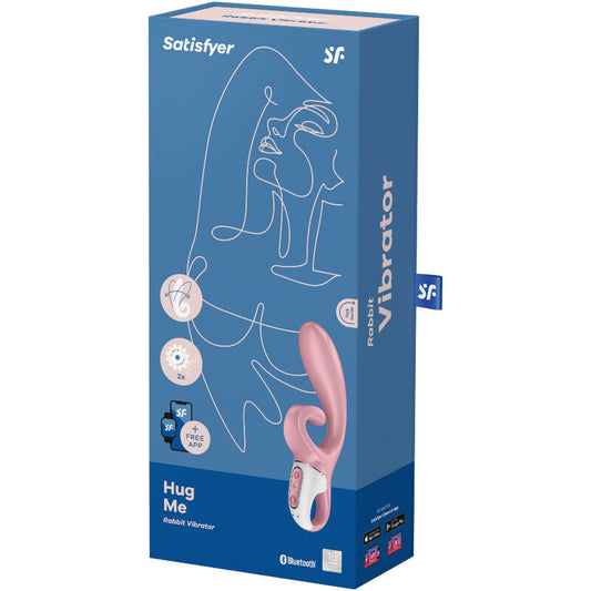 SATISFYER - HUG ME RABBIT -VIBRAATTORISOVELLUS VAALEANPUNAINEN