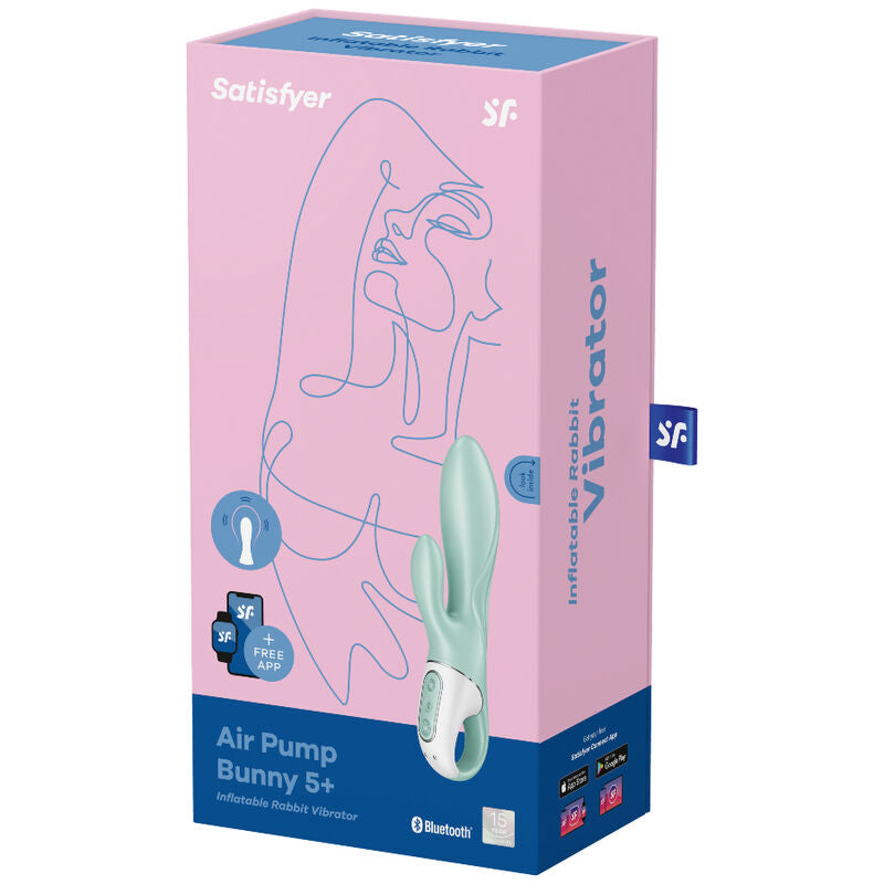 SATISFYER - ILMAPUMPPUPUPU 5+ PUHALLETTAVA KANIVIBRAATORISOVELLUS VIHREÄ