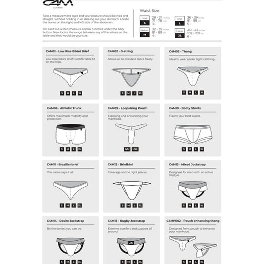 CUT4MEN - MATALA VYÖRÄINEN ATSEEKKIHOUSUT L