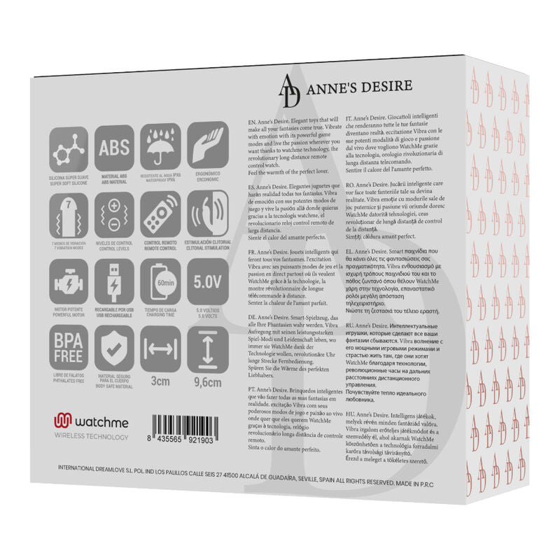 ANNE'S DESIRE - PANTY PLEASURE -TECHNOLOG A WATCHME BLACK