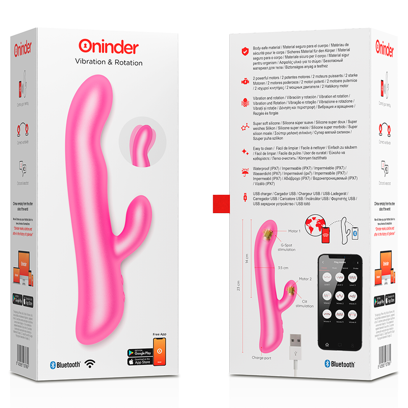 ONINDER - OSLO VIBRATION & ROTATION PINK - ILMAINEN SOVELLUS