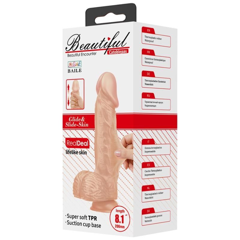 BAILE - BEAUTIFUL ENCOUNTER CATOBLEPAS JOUSTAVA REALISTINEN DILDO 20,6 CM LUONNOLLINEN