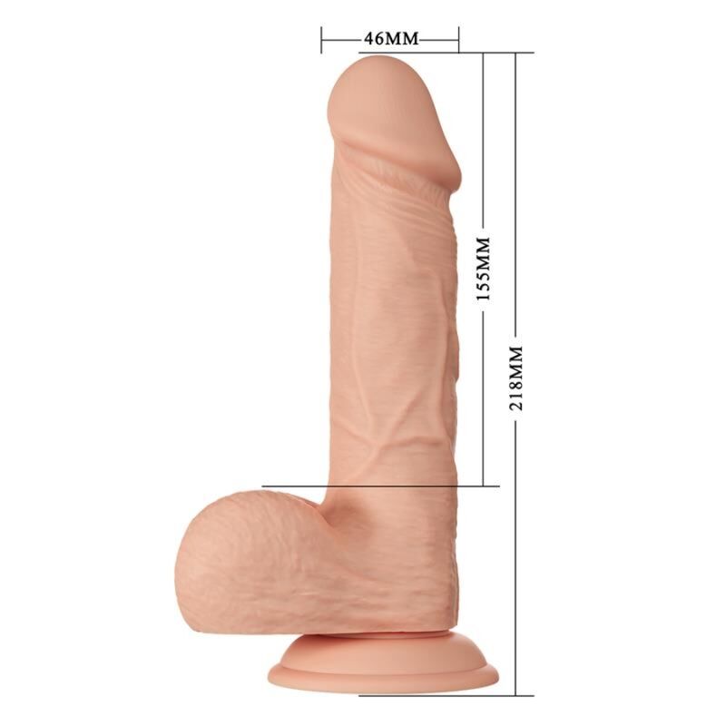 BAILE - BEAUTIFUL ENCOUNTER BAHAMUT JOUSTAVA REALISTINEN DILDO 21,8 CM LUONNOLLINEN