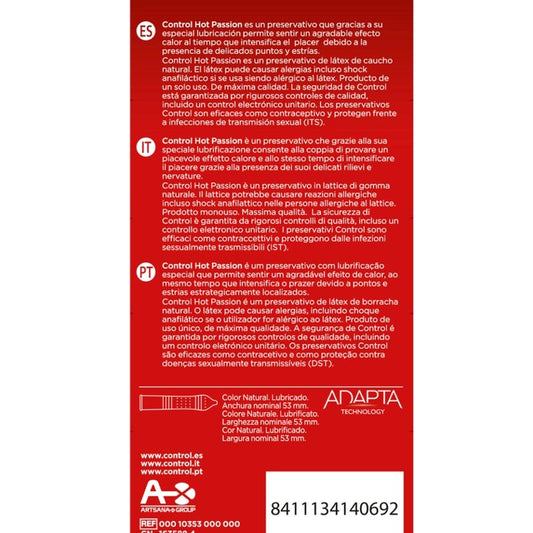 CONTROL - KUUMA INTOHIMO LÄMMITTÄVÄ VAIKUTUS 10 YKSIKKÖÄ