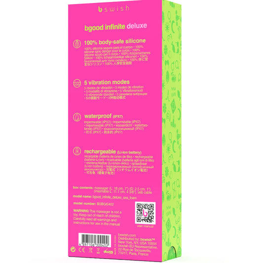 B SWISH - BGOOD INFINITE DELUXE LADATTAVA VIBRAATORI SININEN SILIKONI