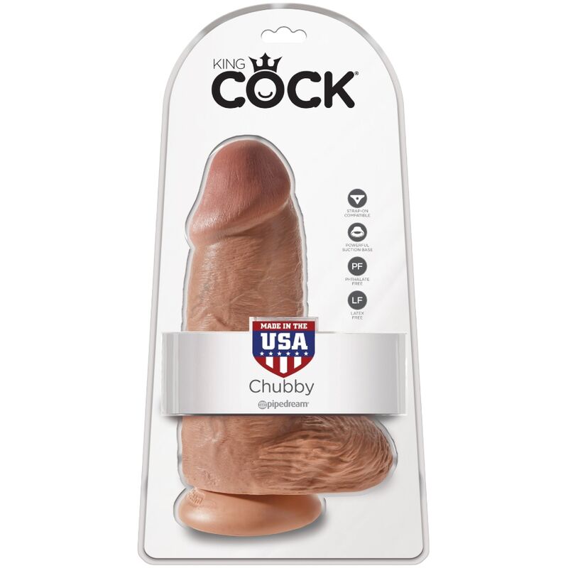 KING COCK - PUHKEA REALISTINEN PENIS 23 CM KARAMELLI