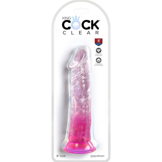 KING COCK - KIRKAS REALISTINEN PENIS 19,7 CM VAALEANPUNAINEN