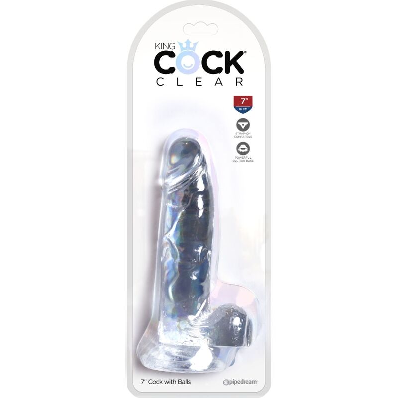 KING COCK - KIRKAS, REALISTINEN PENIS KUULIKIVIÄ 15,2 CM LÄPINÄKYVÄ