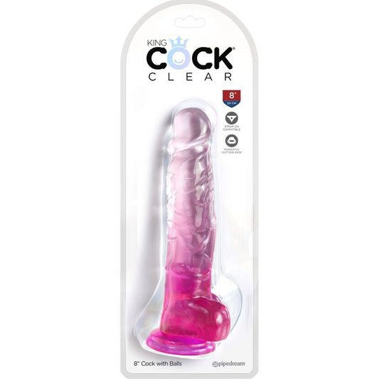 KING COCK - KIRKAS, REALISTINEN PENIS KUULIKIVIÄ 16,5 CM VAALEANPUNAINEN