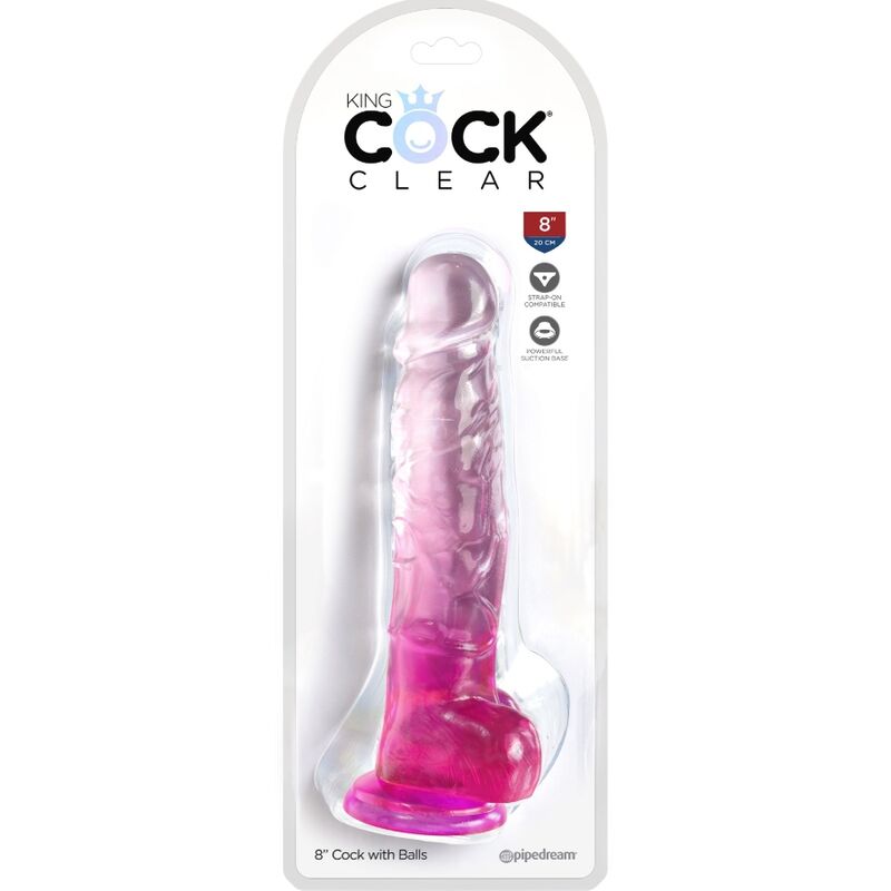KING COCK - KIRKAS, REALISTINEN PENIS KUULIKIVIÄ 16,5 CM VAALEANPUNAINEN