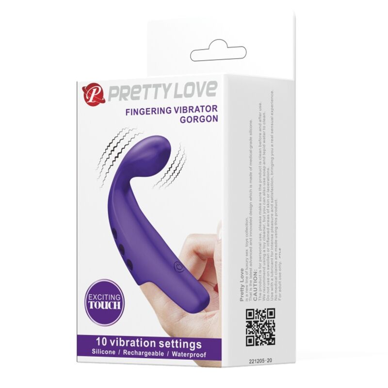 PRETTY LOVE - GORGON LILA UPPLADDNINGSBAR FINGERVIBRATOR