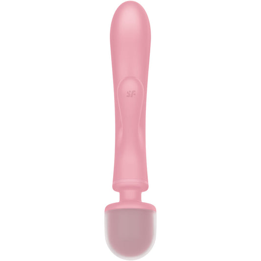 SATISFYER - TRIPLE LOVER KANIVIBRAATORI HIERONTALAITTEENA VAALEANPUNAINEN