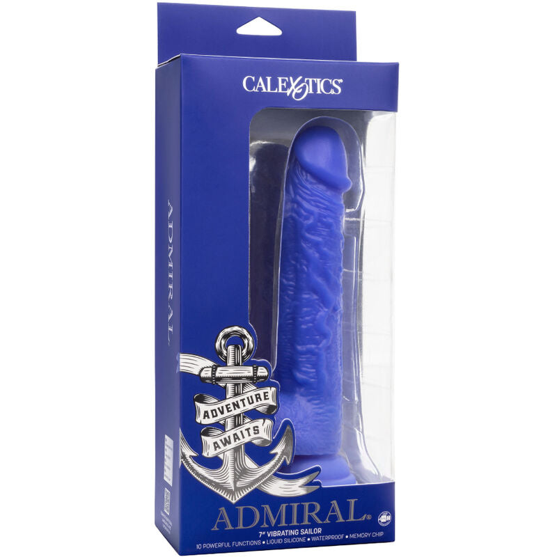 CALEXOTICS - ADMIRAL SAILOR REALISTINEN DILDOVIBRAATORI SININEN