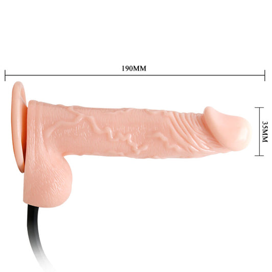 TANSSI - REALISTINEN PUHALLETTAVA DILDO IMUKUPILLA 15 CM