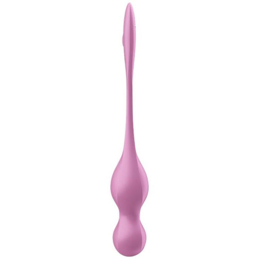 SATISFYER - LOVE BIRDS VÄRISEVÄT KEGEL-KUULAT VAALEANPUNAINEN