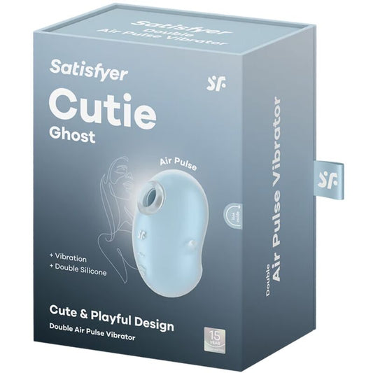 SATISFYER - CUTIE GHOST LAY-ON -VIBRAATTORI, VAALEANSININEN