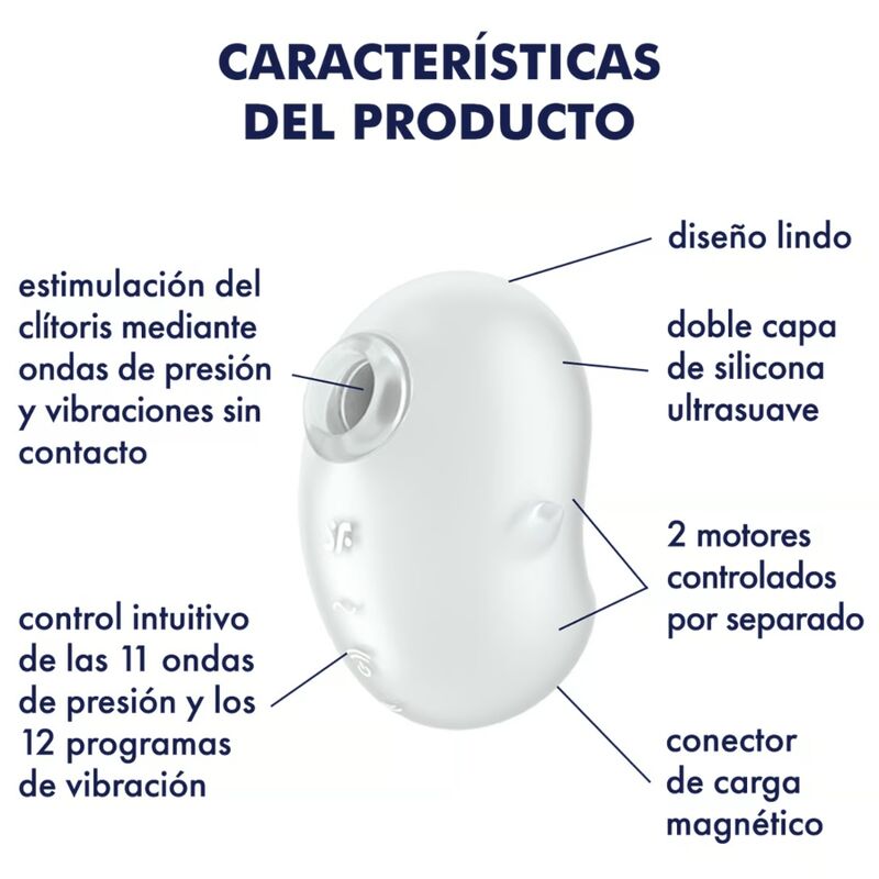 SATISFYER - CUTIE GHOST -LAY-ON-VIBRAATTORI VALKOINEN