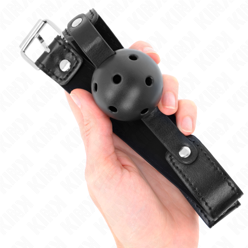 KINK - MUSTA HENGITTÄVÄ PALLO 4,5 CM SUUKAPALLO 65 x 2,5 CM