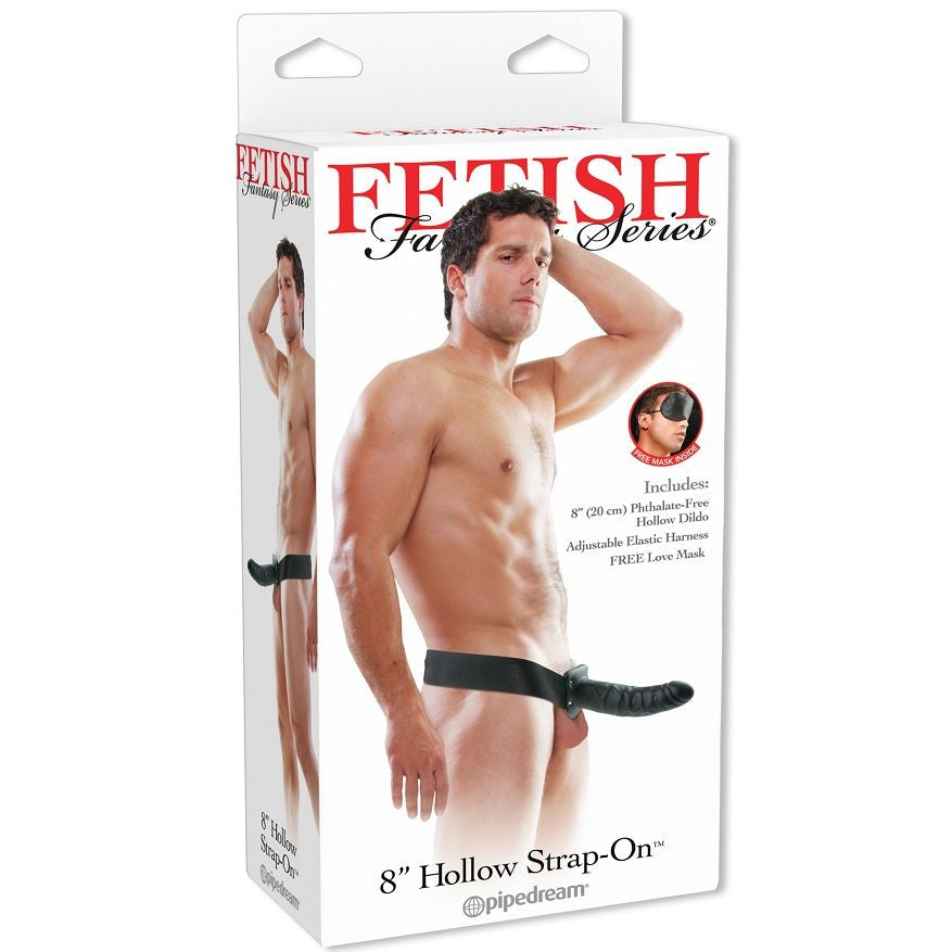 FETISH FANTASY SERIE - 19 CM IHÅLIG STRAP-ON SVART