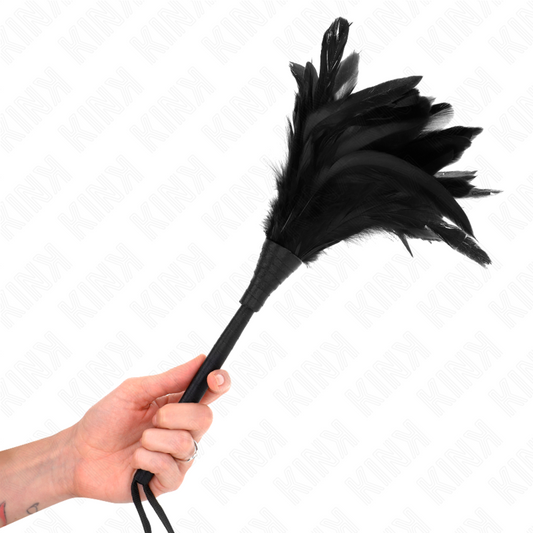 KINK - BLACK MAIDSIN SARVENMUOTOINEN KUTITAVA KANANHÖYHÄ 36 CM