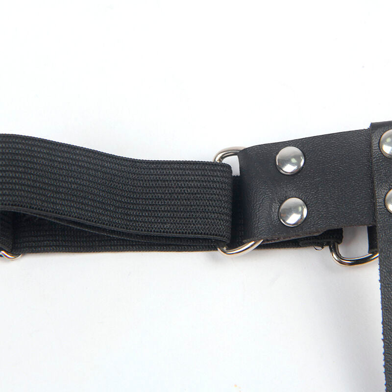 SUBBLIME - 953744 SÄÄDETTÄVÄT NAHKAISET PUNK-SUKKAHOUSUT, MUSTA, YKSI KOKO