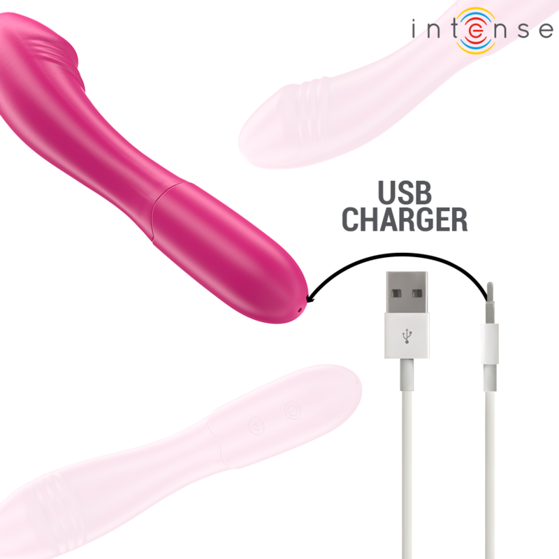 INTENSIV - BELINDA VIBRATOR 19 CM FLEXIBEL 10 VIBRATIONER ROSA