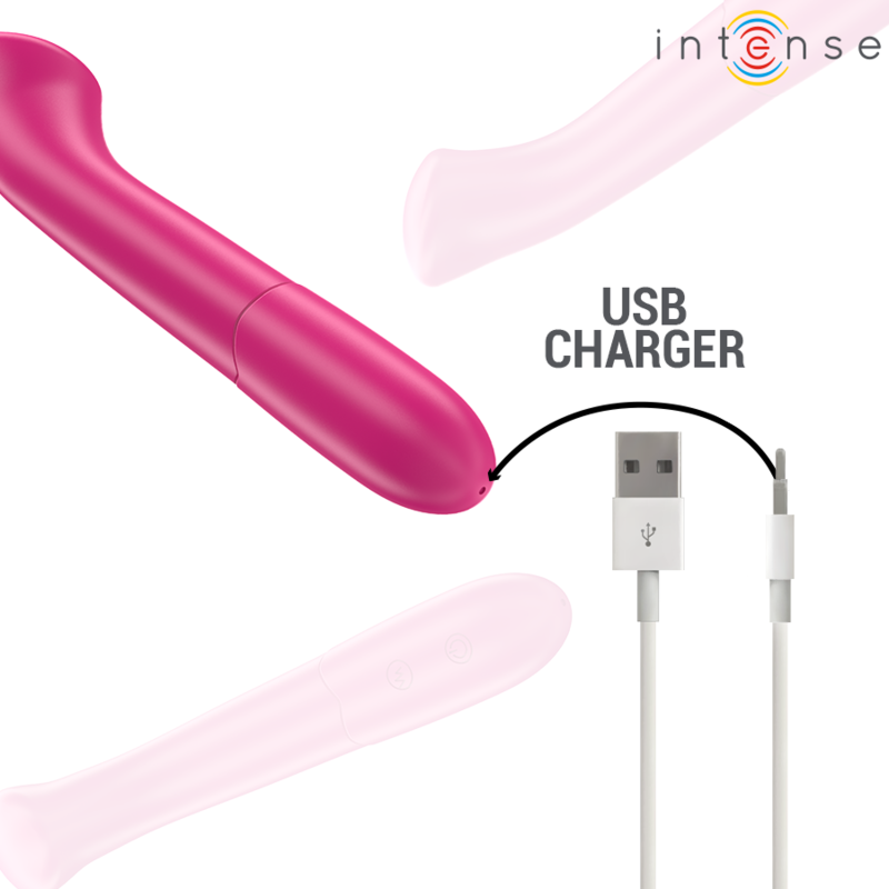 INTENSE - PATY VIBRATOR 19 CM FLEXIBEL 10 VIBRATIONER MODELL 2 ROSA