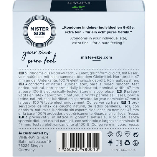 MISTER SIZE - KONDOMIKOKO XS 47 MM (3 KPL)