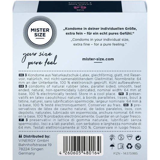 MISTER SIZE - KONDOMIKOKO XXL 64 MM (3 KPL)