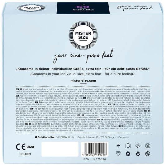 MISTER SIZE - KONDOMIKOKO XXXL 69 MM (36 KPL)