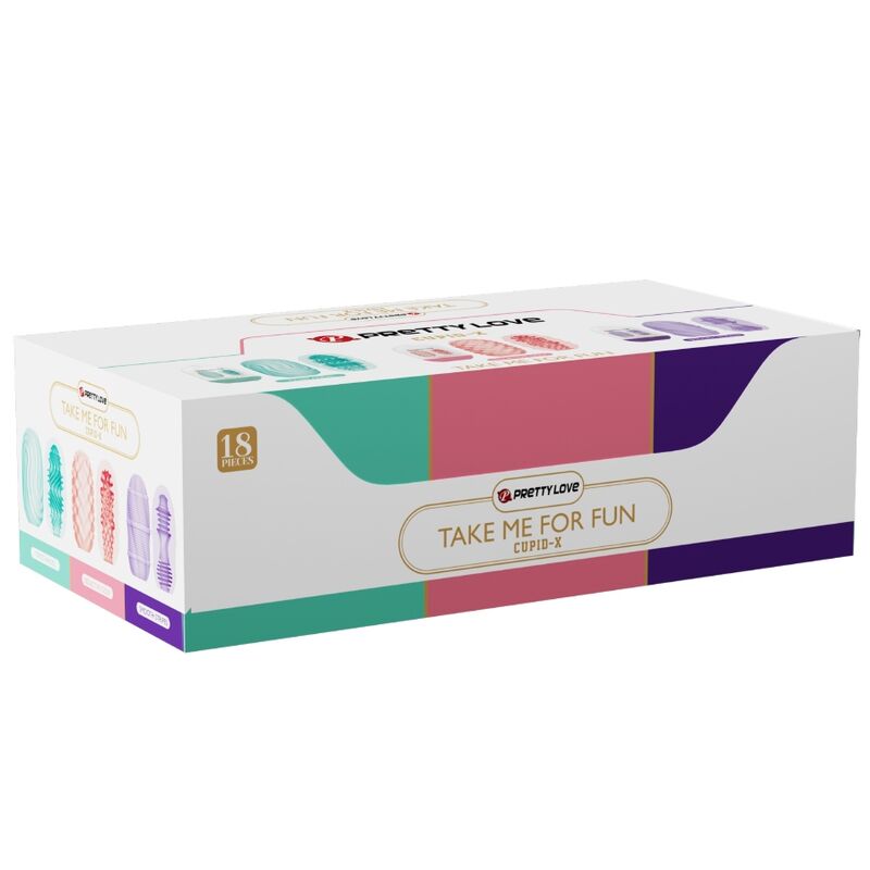 PRETTY LOVE - CUPID X 18 MIESMASTURBAATORIT ERILAISILLA TEKSTUUREILLA