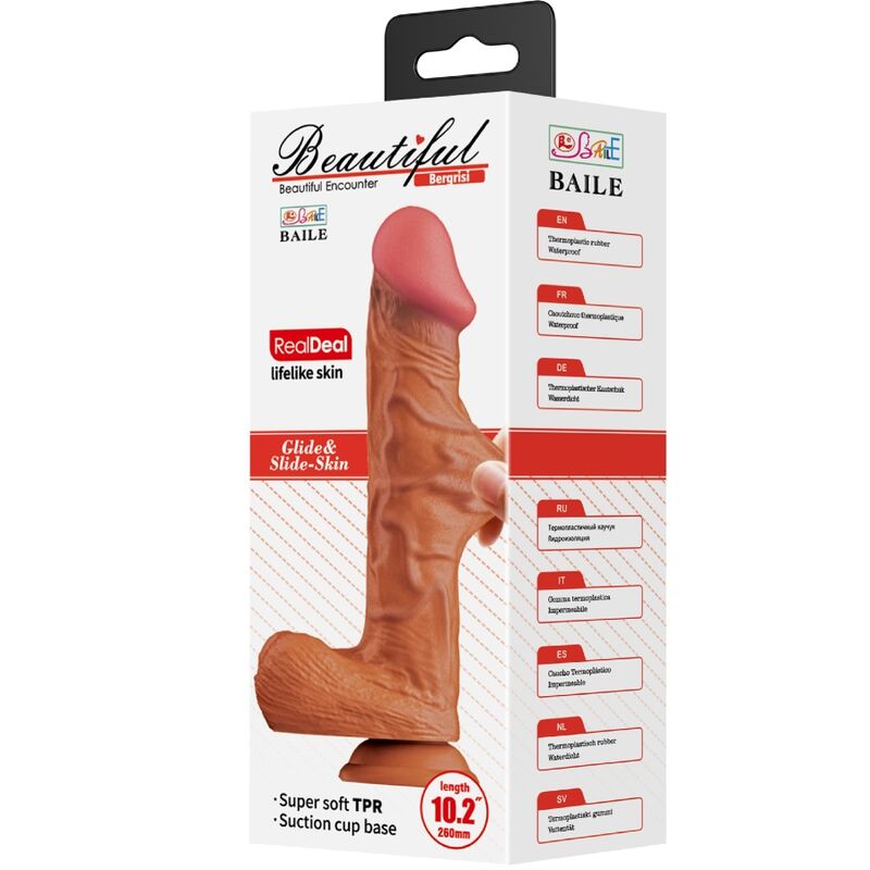 BAILE - BERGRISI REALISTINEN DILDO 26 CM LIHASTA
