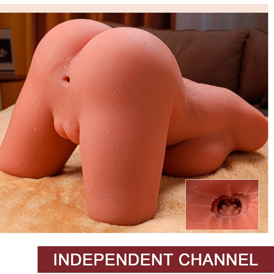 XISE - MIAH LADY BOY NAISTORSO DILDOILLA, VÄRINÄLLÄ JA TYÖNTÖVAIKUTUSTA VARTEN 55 CM