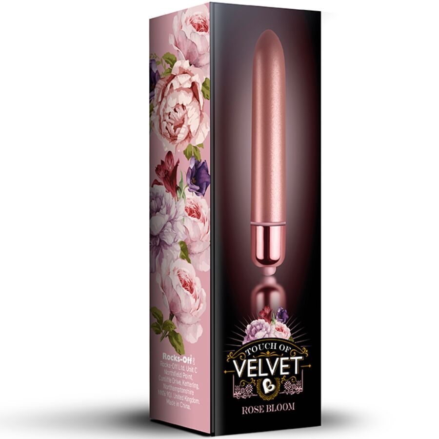 ROCKS-OFF - VIBRERANDE BULLET TOUCH OF VELVET ROSE BLOOM 10 HASTIGHETER