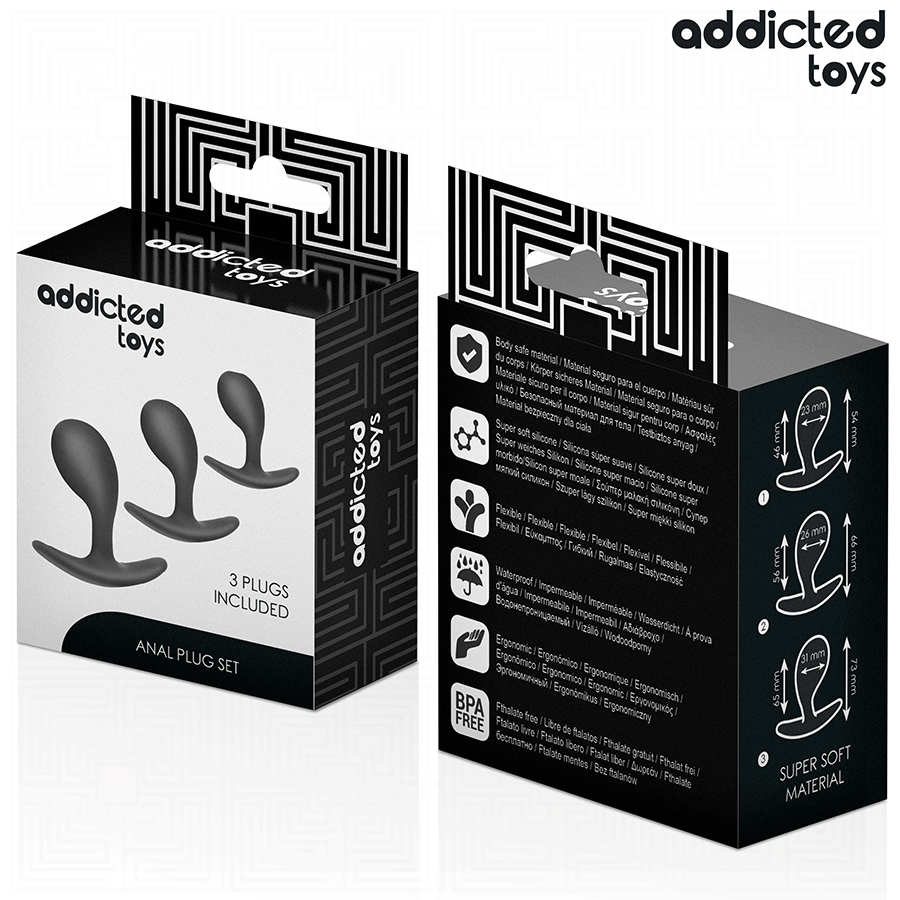 ADDICTED TOYS - 3 KPL:N SARJA ANAALITULPPA SILIKONI MALLI 3