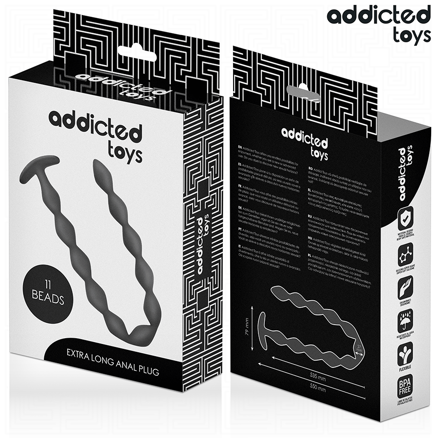 ADDICTED TOYS - ERITTÄIN PITKÄ SILIKONIANAALITULPPA