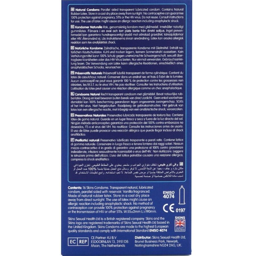 SKINS - NATURAL PREMIUM -KONDOMIT, 16 KPL:N PAKKAUS
