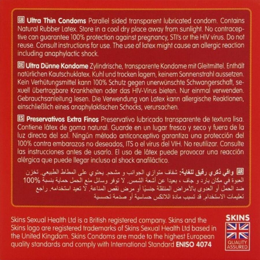 SKINS - ULTRATUNN PREMIUM KONDOM 4-PACK